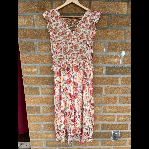 Anthropologie FIG & FLOWER boho dress large - Picture 2 of 13